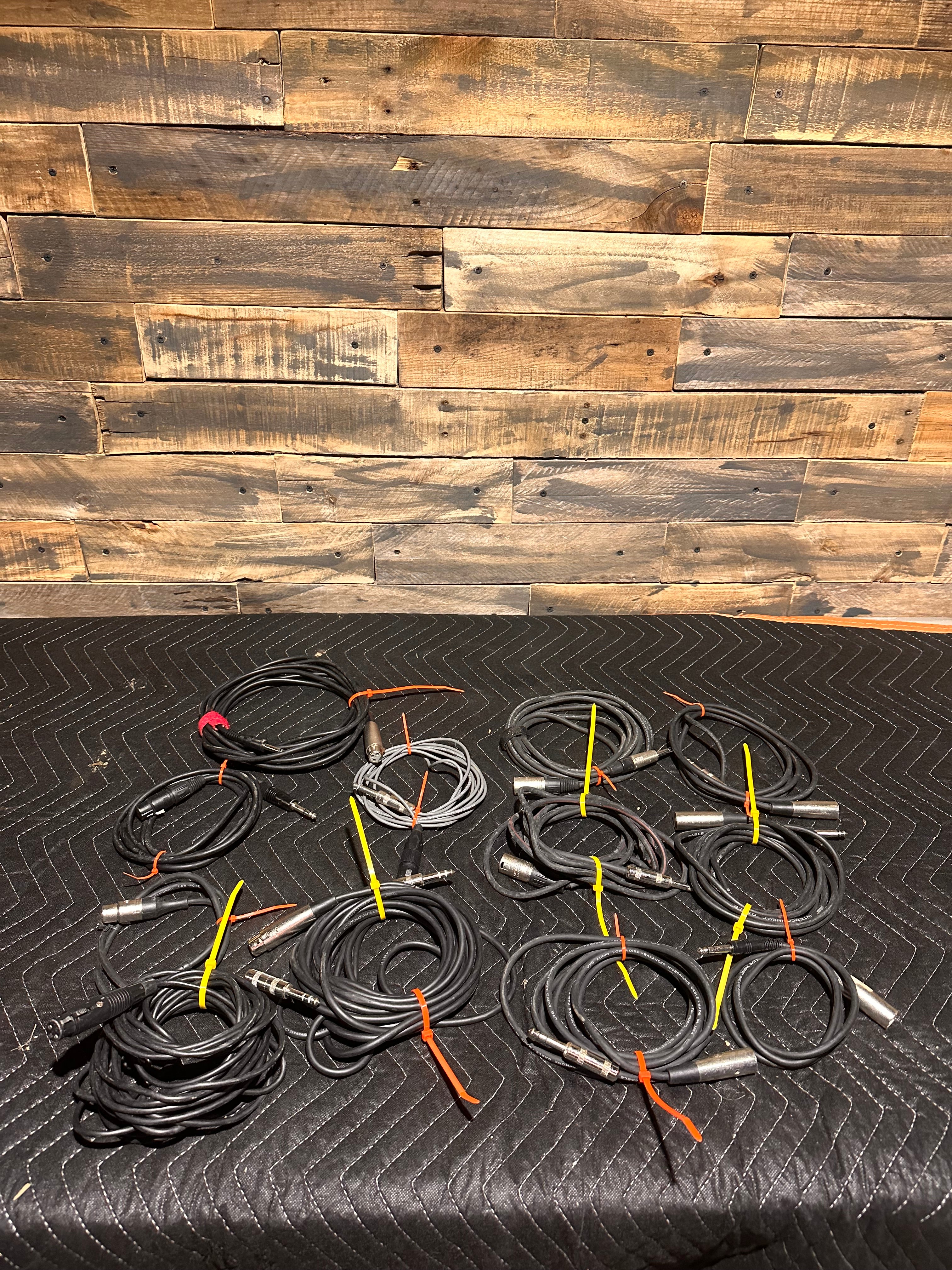 Used Balanced TRS to XLR Cable Bundle (12 Cables) – Pro Audio – Tested